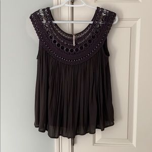 Free people detailed top